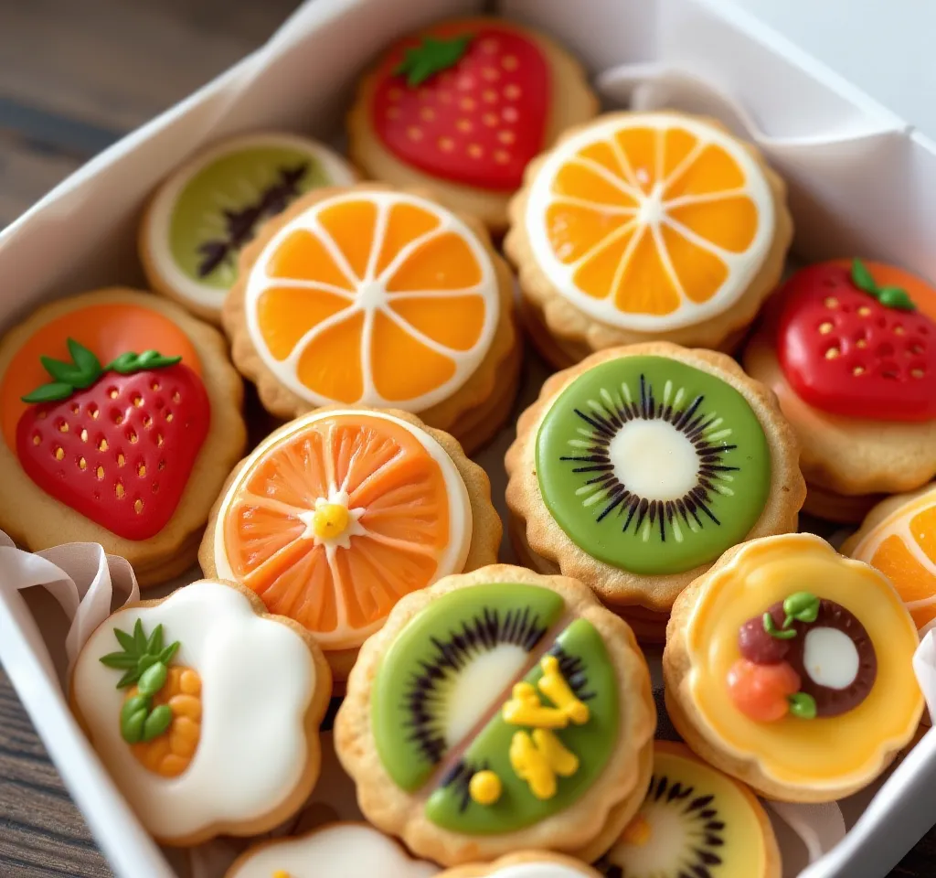 Colorful Fruit Cookies Collection