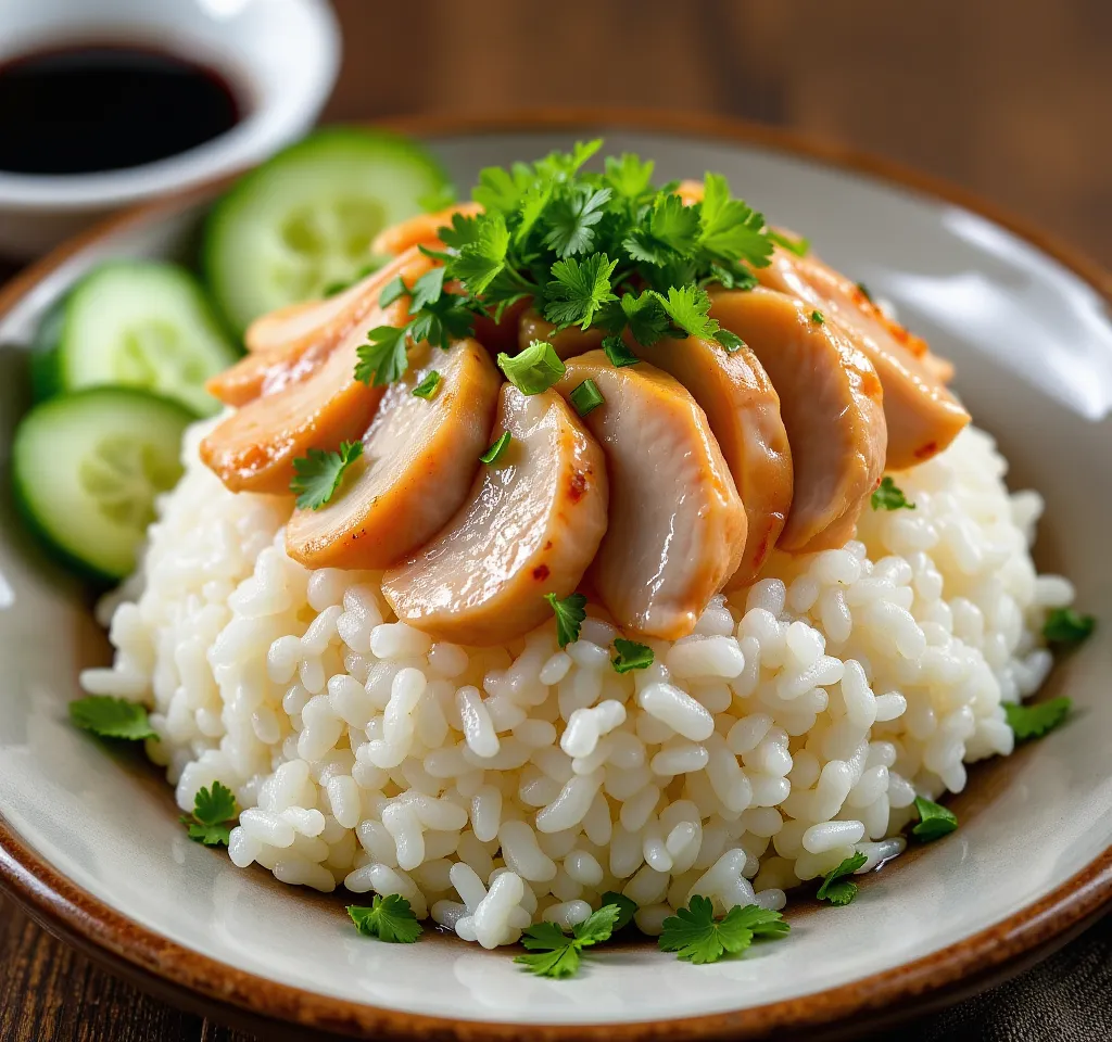 Poached Chicken with Jasmine Rice