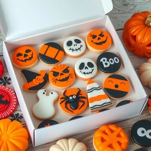 Festive Halloween Cookies Display