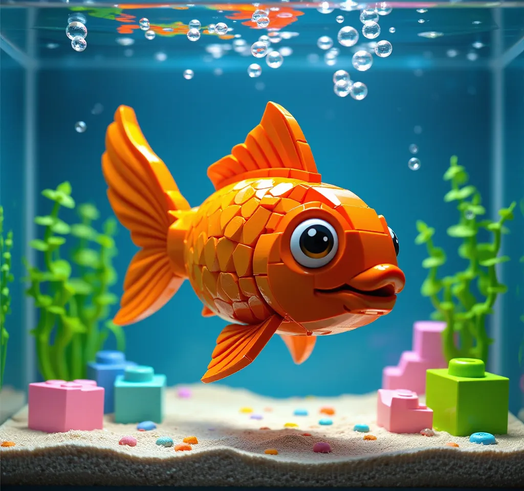 Colorful Goldfish Underwater Scene