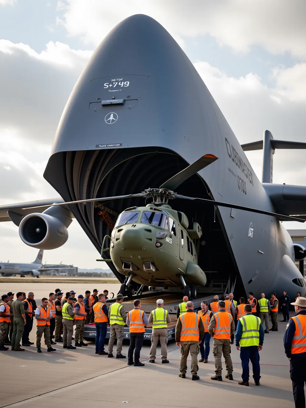 Military Logistics Operation at Airbase