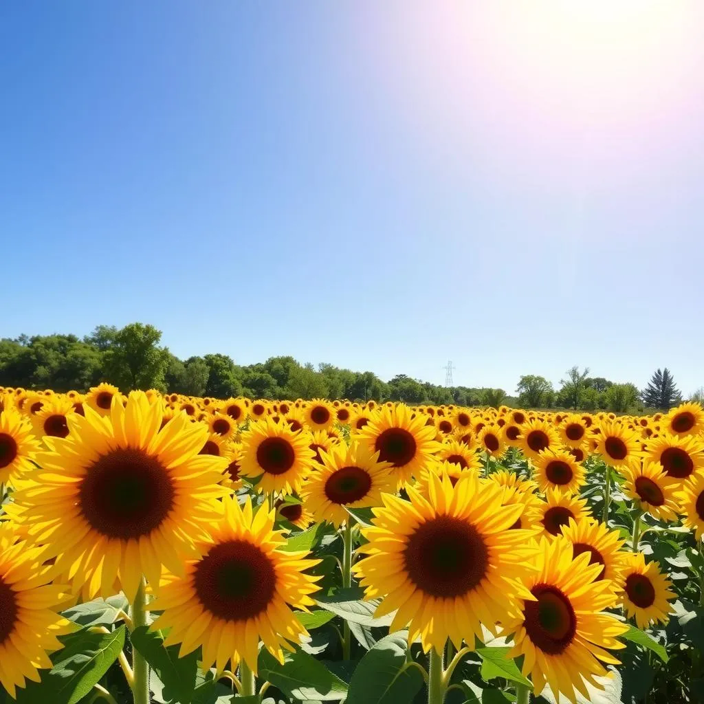 Vast Sunflower Field in Full Bloom