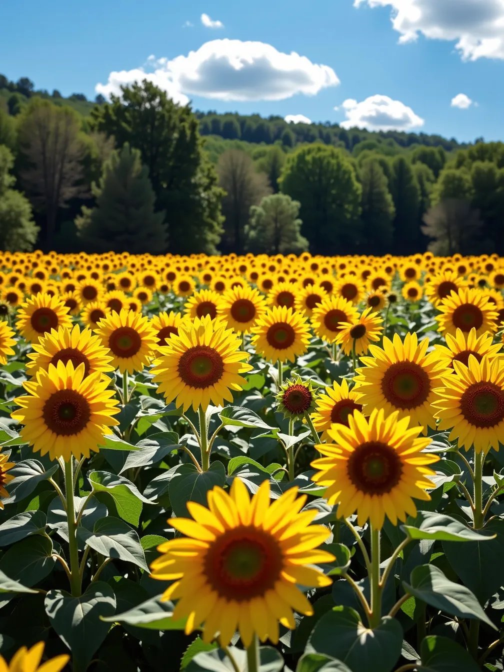 Vibrant Sunflower Field