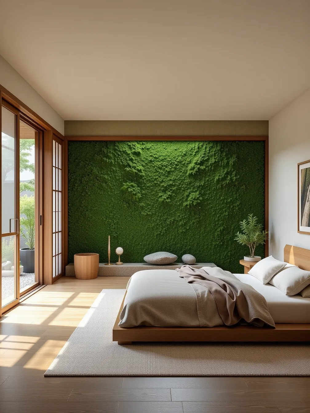 Tranquil Japanese-Inspired Modern Bedroom